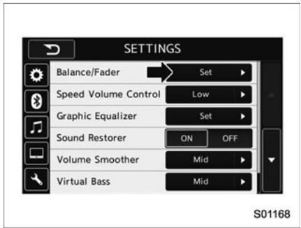 SUBARU Legacy (2016) - “Balance/Fader” - 1