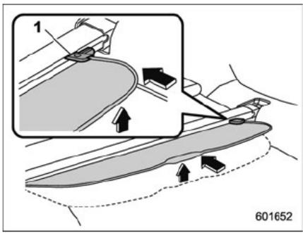 SUBARU Legacy (2016) - Pour enrouler la couverture de l'espace de chargement: - 1