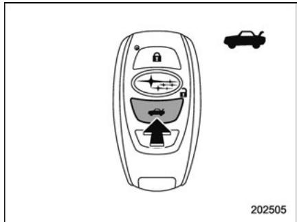 SUBARU Legacy (2016) - ▼ Actionnement au moyen du bouton sur la clé d'accès/le transmetteur - 1
