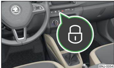 SKODA Fabia 3 Phase 1 (2015-2017) - Verrouiller/Déverrouiller le vehicule avec le bouton de verrouillage centralisé - 1