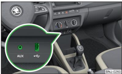 SKODA Fabia 3 Phase 1 (2015-2017) - Entrées USB et AUX - 1