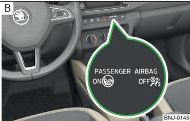 SKODA Fabia 3 Phase 1 (2015-2017) - Déactualisation de l'airbag frontal du passager avant - 2