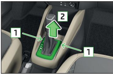 SKODA Fabia 3 Phase 1 (2015-2017) - Déverrouillage de secours du levier sélecteur - 1