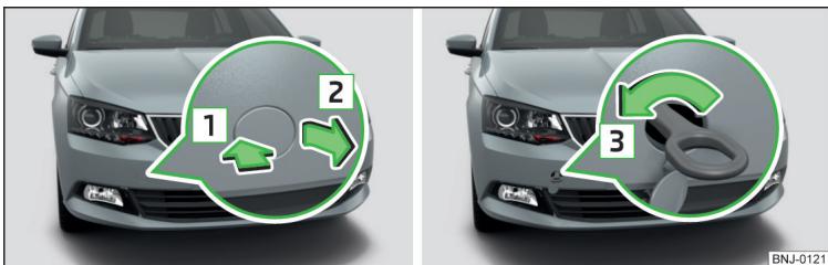 SKODA Fabia 3 Phase 1 (2015-2017) - Oeillet de remorquage à l'avant - 1