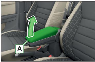 SKODA Fabia 3 Phase 1 (2015-2017) - Vide-poches dans l'accoudoir - 1