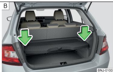 SKODA Fabia 3 Phase 1 (2015-2017) - Autres positions de la tablette du coffre à bagages - 2