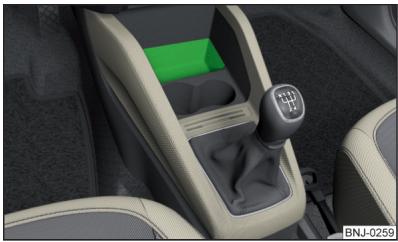 SKODA Fabia 3 Phase 1 (2015-2017) - Vide-poches dans la console centrale avant - 1