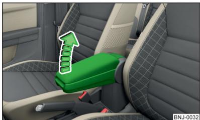 SKODA Fabia 3 Phase 1 (2015-2017) - Régler la hauteur de l'accoudoir - 1
