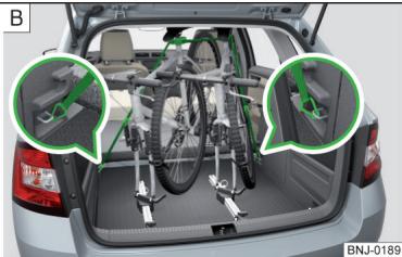 SKODA Fabia 3 Phase 1 (2015-2017) - Assurer la stabilité des vélos avec une sangle - 2