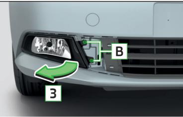 SKODA Fabia 3 Phase 1 (2015-2017) - Remplacement de l'ampoule du feu de l'antibrouillard - 2