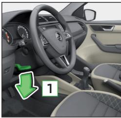 SKODA Fabia 3 Phase 1 (2015-2017) - Réglage de la position du volant - 1