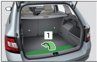SKODA Fabia 3 Phase 1 (2015-2017) - Compartiments de rangement sous le revêtement de plancher - 1