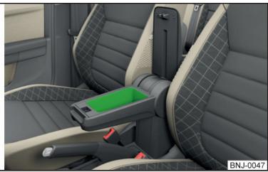 SKODA Fabia 3 Phase 1 (2015-2017) - Vide-poches dans l'accoudoir - 2