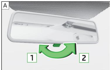 SKODA Fabia 3 Phase 1 (2015-2017) - Obscurcissement du rétroviseur interieur - 1