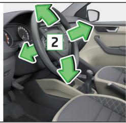 SKODA Fabia 3 Phase 1 (2015-2017) - Réglage de la position du volant - 2
