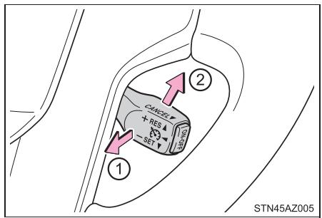 TOYOTA Tundra (2019) - Annulation et reprise du mode de régulation à vitesse constante - 1