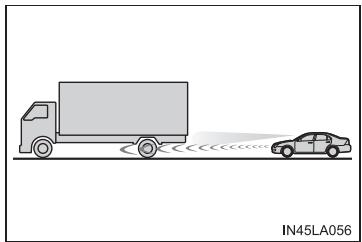 TOYOTA Tundra (2019) - Lorsque le capteur risque de ne pas détecter correctement le véhicule qui précède - 3