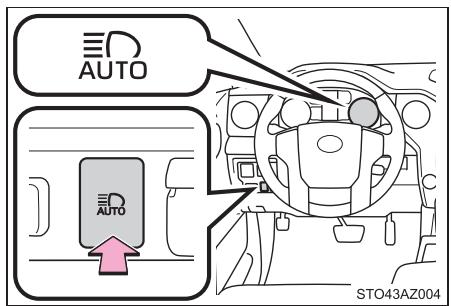 TOYOTA Tundra (2019) - Appuyez sur le bouton des feux de route automatiques. - 1
