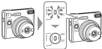 FUJIFILM INSTAXSQ40 - Mettez l'appareil photo sous tension en tournant la bague de l'objectif sur ON. - 1