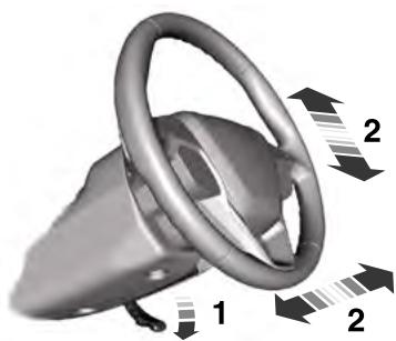 FORD Edge (2021) - RéGLAGE DU VOLANT DE DIRECTION - VÉHICULES AVEC : COLONNE DE DIRECTION À RÉGLAGE MANUEL - 2