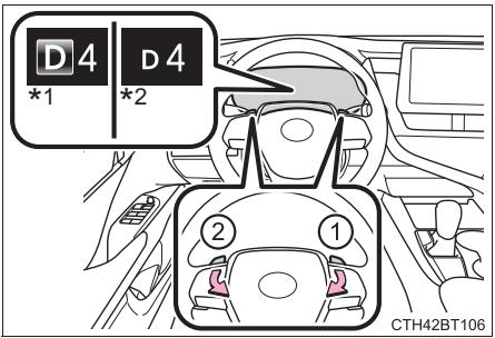 TOYOTA Camry (2023) - Sélection des gamas de rapports en position D (vehicules avec palettes de changement de vitesses) - 1