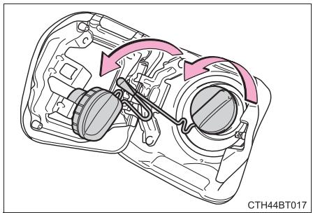 TOYOTA Camry (2023) - Ouverture du bouchon du réservoir à carburant - 2