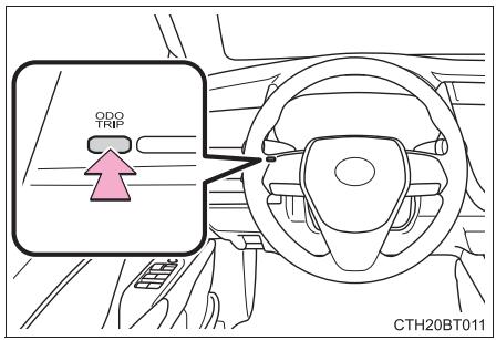 TOYOTA Camry (2023) - Utilisation du totalisateur kilométrique/totalisateur partiel - 1