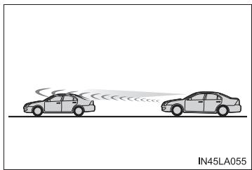 TOYOTA Camry (2023) - Lorsque le capteur risque de ne pas détecter correctement le vehicule qui precede - 2