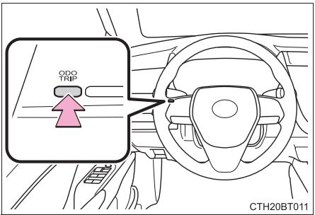 TOYOTA Camry (2023) - Utilisation du totalisateur kilométrique/totalisateur partiel - 1