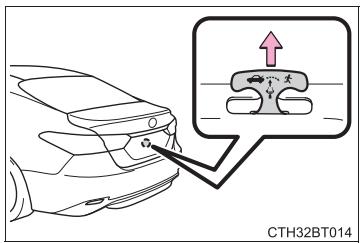 TOYOTA Camry (2023) - Levier de déverrouillage interne du coffre - 1