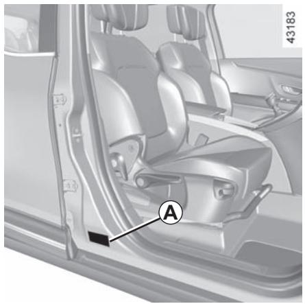RENAULT Scenic 4 (2016-2020) - PLAQUES D'IDENTIFICATION VEHICULE - 1