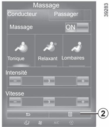 RENAULT Scenic 4 (2016-2020) - SIÉGES AVANT : fonctionnalités (1/3) - 2