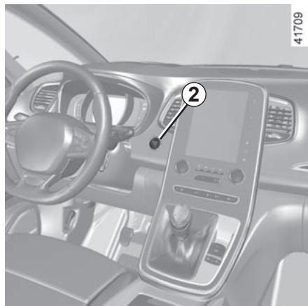 RENAULT Scenic 4 (2016-2020) - DÉMARRAGE, ARRÊT DU MOTEUR : vehicule avec carte RENAULT (1/3) - 2