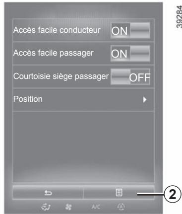 RENAULT Scenic 4 (2016-2020) - SIÉGES AVANT : fonctionnalités (2/3) - 1