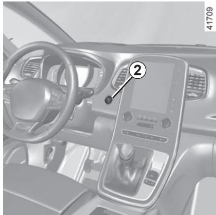 RENAULT Scenic 4 (2016-2020) - DÉMARRAGE, ARRÊT DU MOTEUR : vehicule avec carte RENAULT (2/3) - 1
