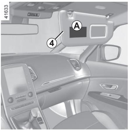 RENAULT Scenic 4 (2016-2020) - SECURITE ENFANTS : désactivation-activation AIRBAG passager avant (2/3) - 1