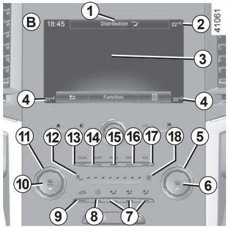 RENAULT Scenic 4 (2016-2020) - CLIMATISATION AUTOMATIQUE : Commandes B et C (1/5) - 1
