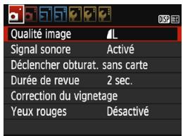 CANON EOS2000D - Fonctions du menu - 1