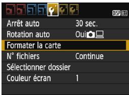 CANON EOS2000D - MENU Formatage de la carte - 2