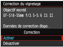 CANON EOS2000D - MENU Correction des coins sombres de l'image - 2