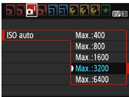 CANON EOS2000D - MENU Réglage de la sensibilité ISO maximale pour [AUTO] ^☆ - 1