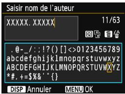 CANON EOS2000D - Procédure de saisie de texte - 1