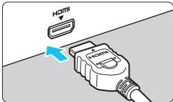 CANON EOS2000D - Branchez le câble HDMI sur l'appareil photo. - 1