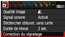 CANON EOS2000D - MENU Correction des coins sombres de l'image - 1