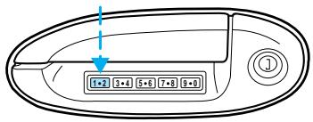 FORD Explorer Phase 2 (1995-2001) - Fonctionnement de l'alarme anti-vol (selon l'équipement) avec le clavier de l'entrée sans clé - 1