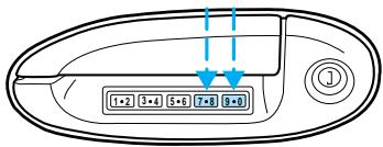 FORD Explorer Phase 2 (1995-2001) - Fonctionnement de l'alarme anti-vol (selon l'équipement) avec le clavier de l'entrée sans clé - 3