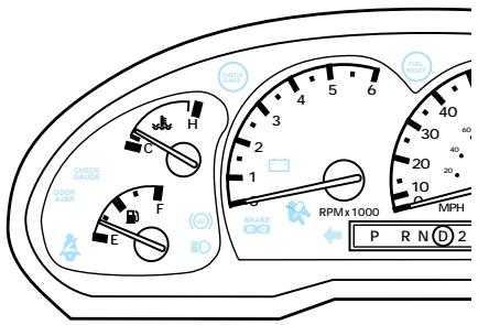 FORD Explorer Phase 2 (1995-2001) - Témoin 4 roues motrices gamme basse (selon l'équipement) - 1