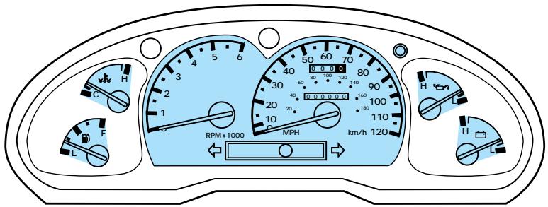 FORD Explorer Phase 2 (1995-2001) - INDICATEURS DU TABLEAU DE BORD - 1