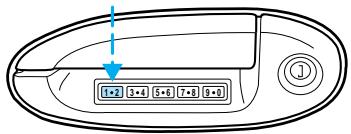 FORD Explorer Phase 2 (1995-2001) - Fonctionnement de l'alarme anti-vol (selon l'équipement) avec le clavier de l'entrée sans clé - 2
