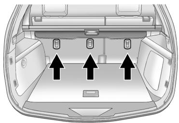 GMC Terrain (2015) - Emplacements de l'ancrage inférieur et de l'ancrage de sangle supérieure - 3